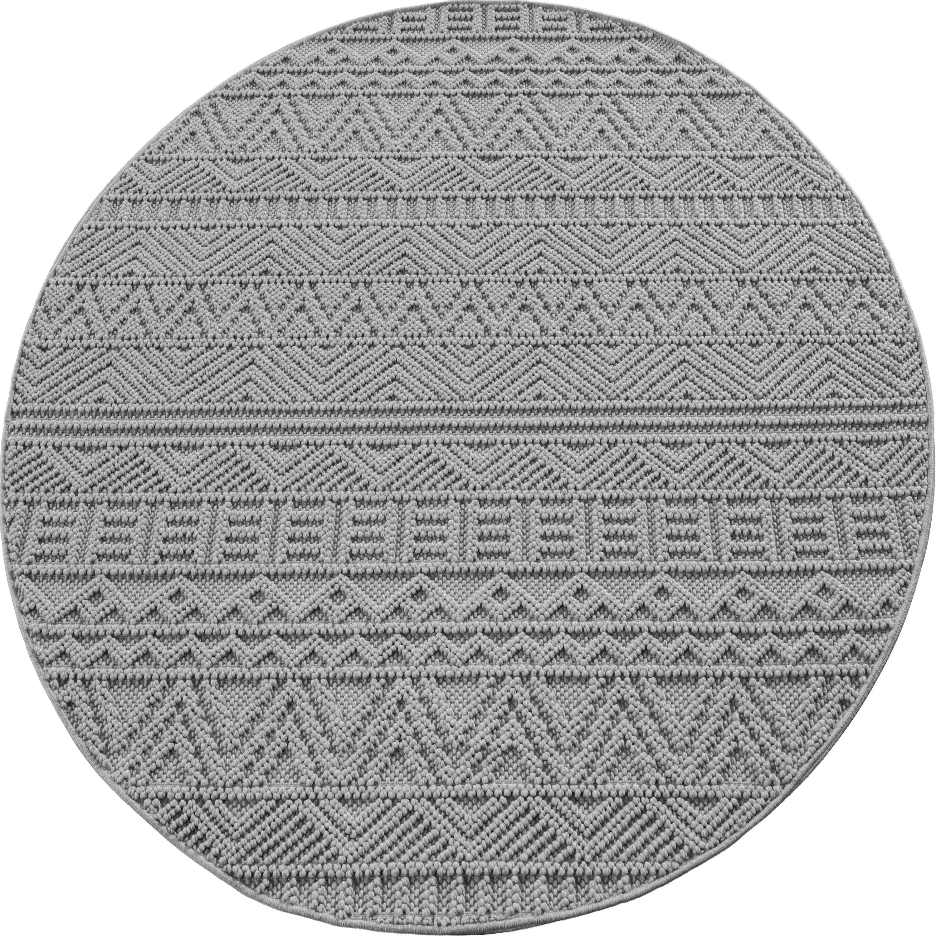 Koberec HELIX 3D Boho šedý kruh