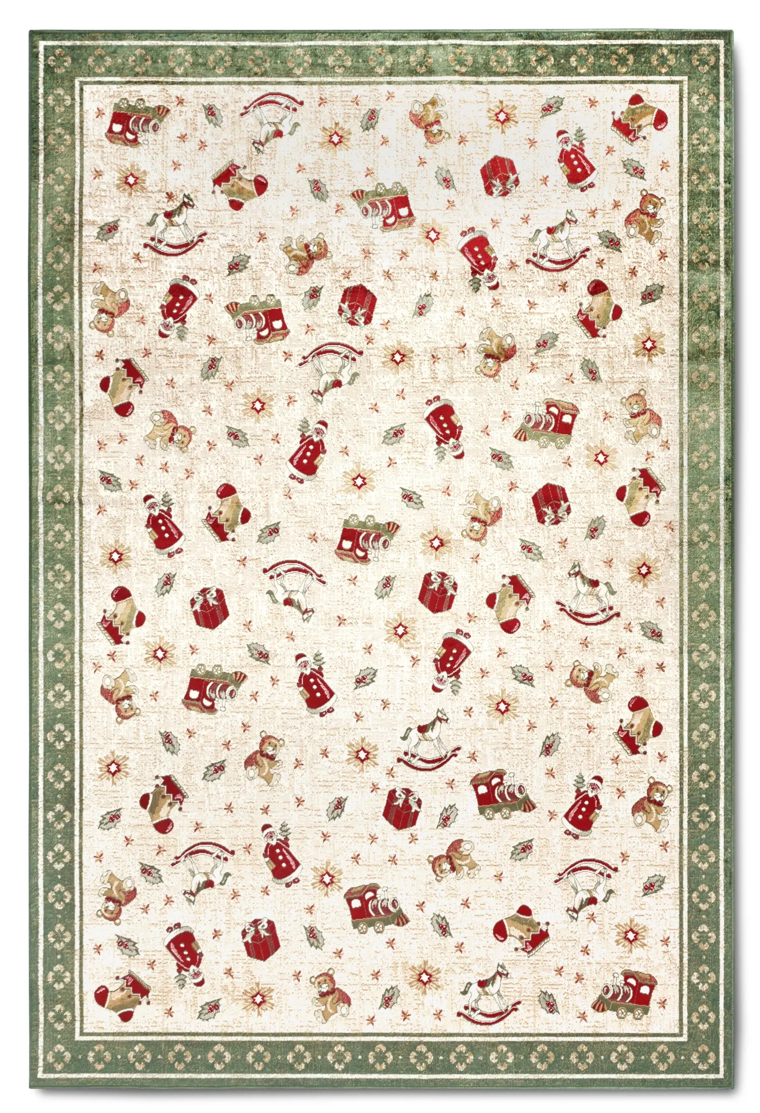 Villeroy & Boch, DOPRODEJ: 160x230 cm Kusový koberec Villeroy & Boch Toy's delight se střiženým vlasem 106218 Green, Multicolor, 160x230, zelená, obývací pokoj