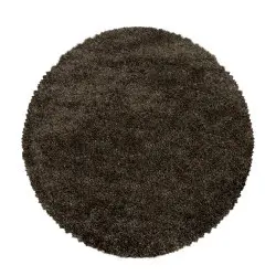 Koberec Fluffy Super Soft hnědý kruh