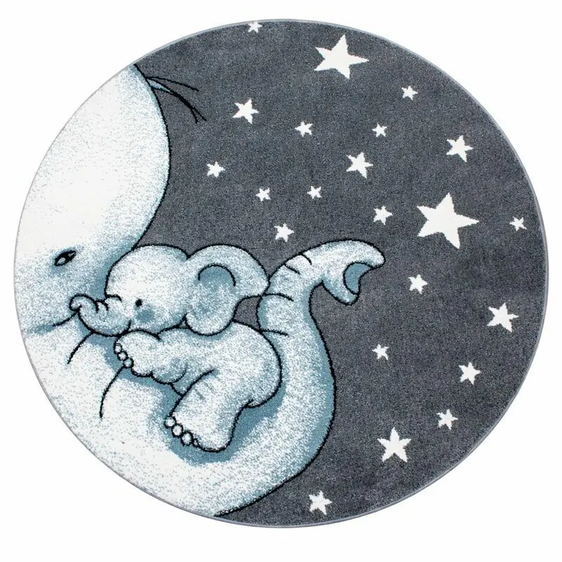 Ayyildiz, Dětský kusový koberec Kids 560 blue kruh, 160x160 (průměr) kruh, modrá, dětský pokoj