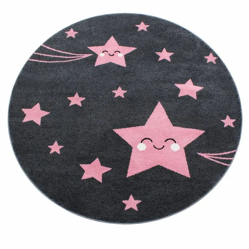 Kusový koberec Kids 610 pink kruh 120x120 cm