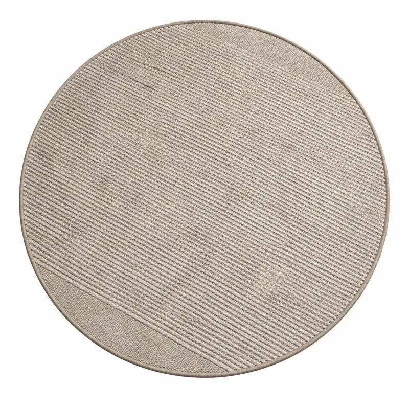 My Flair, Kusový koberec Suzan Creme kruh, 100x100 (průměr) kruh, šedá, chodba / předsíň