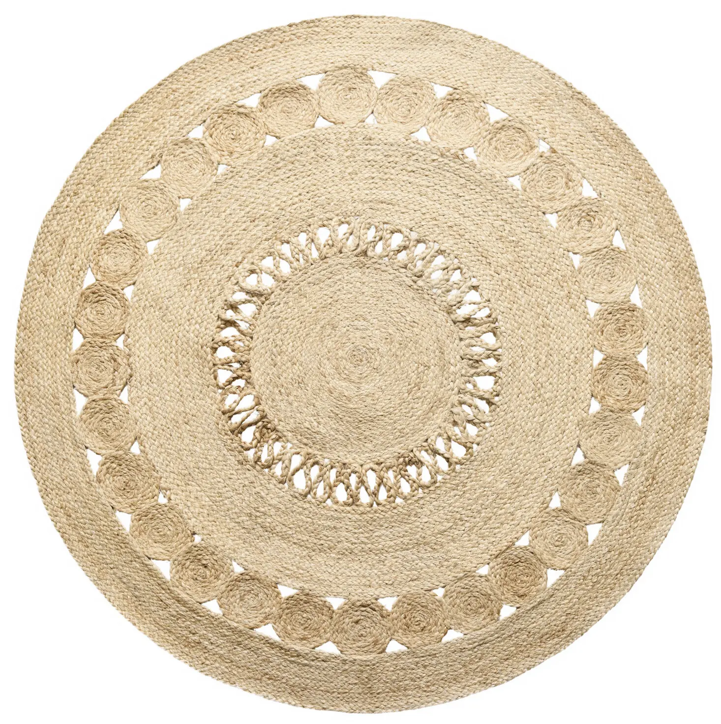 Diamond Carpets India, Ručně vázaný kusový koberec Zora J 29 Natural kruh,