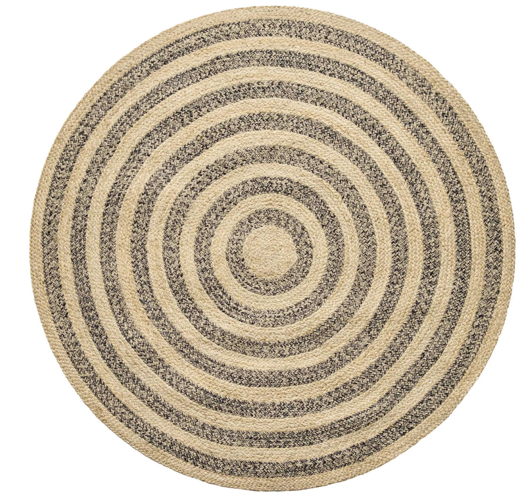 Diamond Carpets India, Ručně vázaný kusový koberec Aurea SM 05 Natural Black kruh, 80x80 (průměr) kruh, béžová, chodba / předsíň