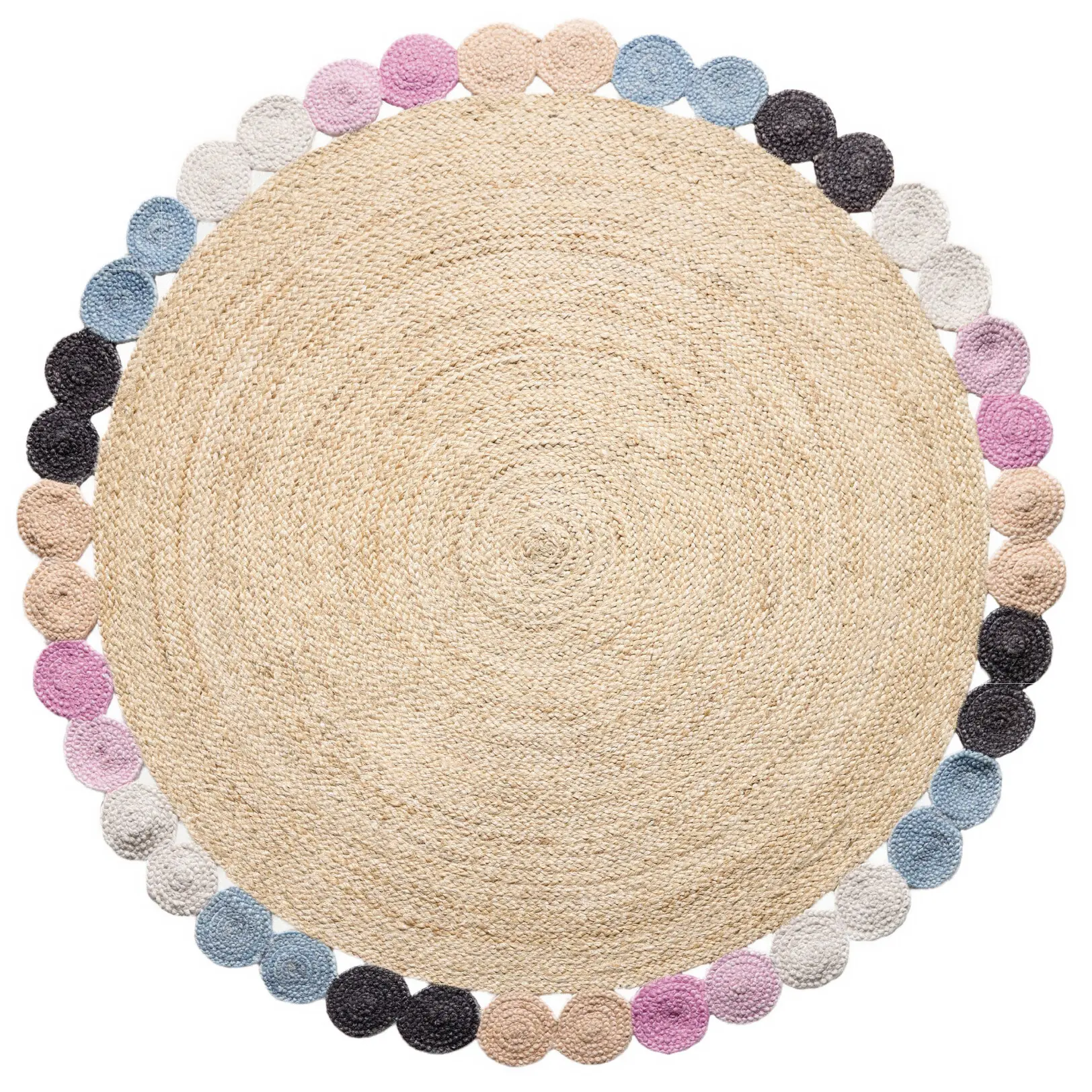 Diamond Carpets India, Ručně vázaný kusový koberec Arcadia SM-01 Natural Multi kruh, 300x300 (průměr) kruh, vícebarevná, chodba / předsíň