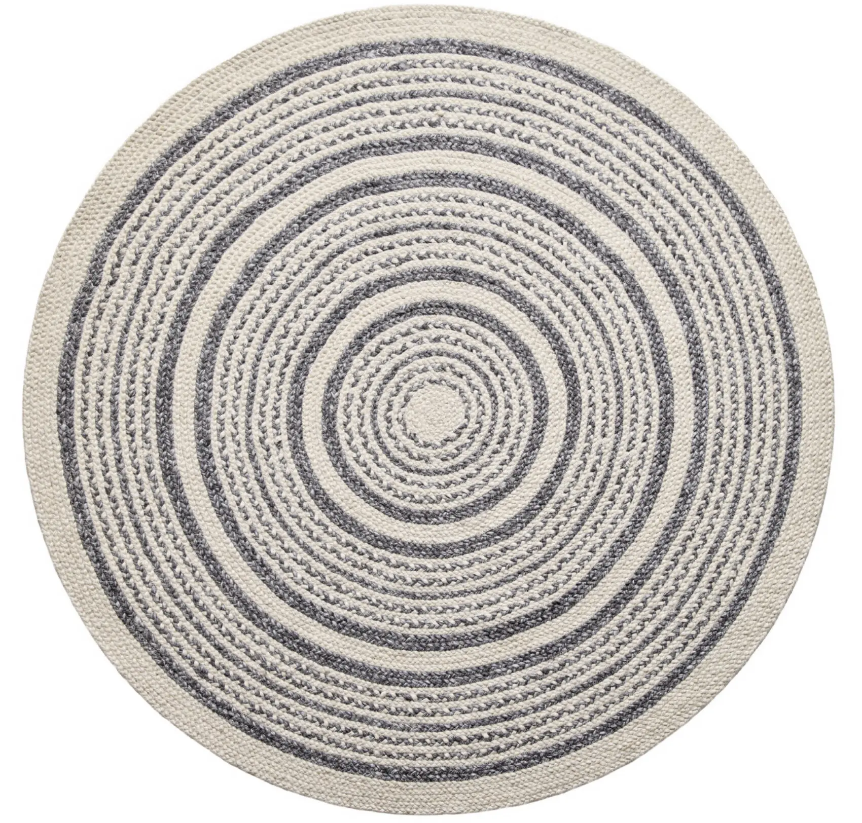 Diamond Carpets India, Ručně vázaný kusový koberec Soma SM04 Silver Black kruh, 140x140 (průměr) kruh, béžová, chodba / předsíň