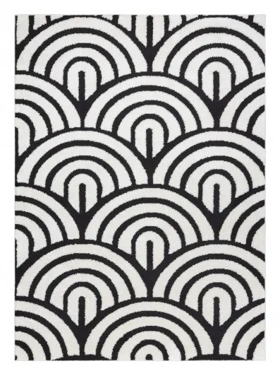 Dywany Łuszczów, AKCE: 160x220 cm Kusový koberec Mode 8629 cream/black, bílá, kancelář