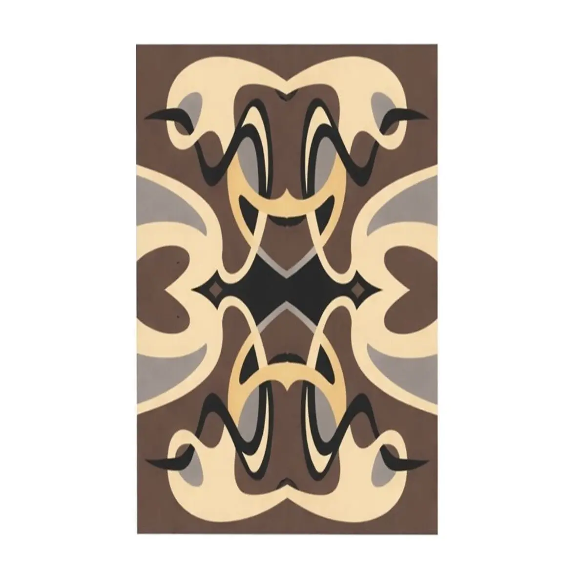 GDmats, POSLEDNÍ ŠANCE: Designový kusový koberec Art nouveau, 130x170, hnědá, obývací pokoj