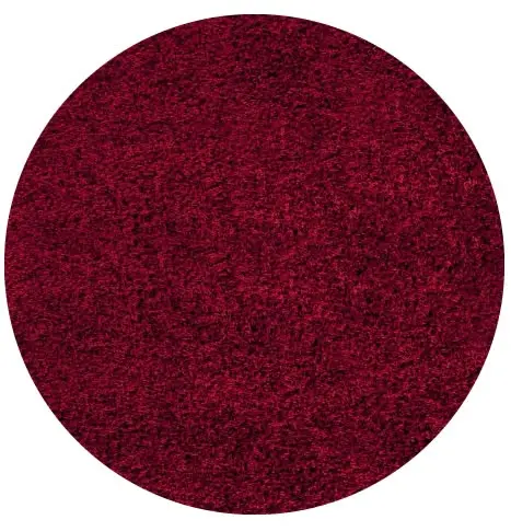 Ayyildiz, Kusový koberec Life Shaggy 1500 red kruh, 120x120 (průměr) kruh, červená, ložnice
