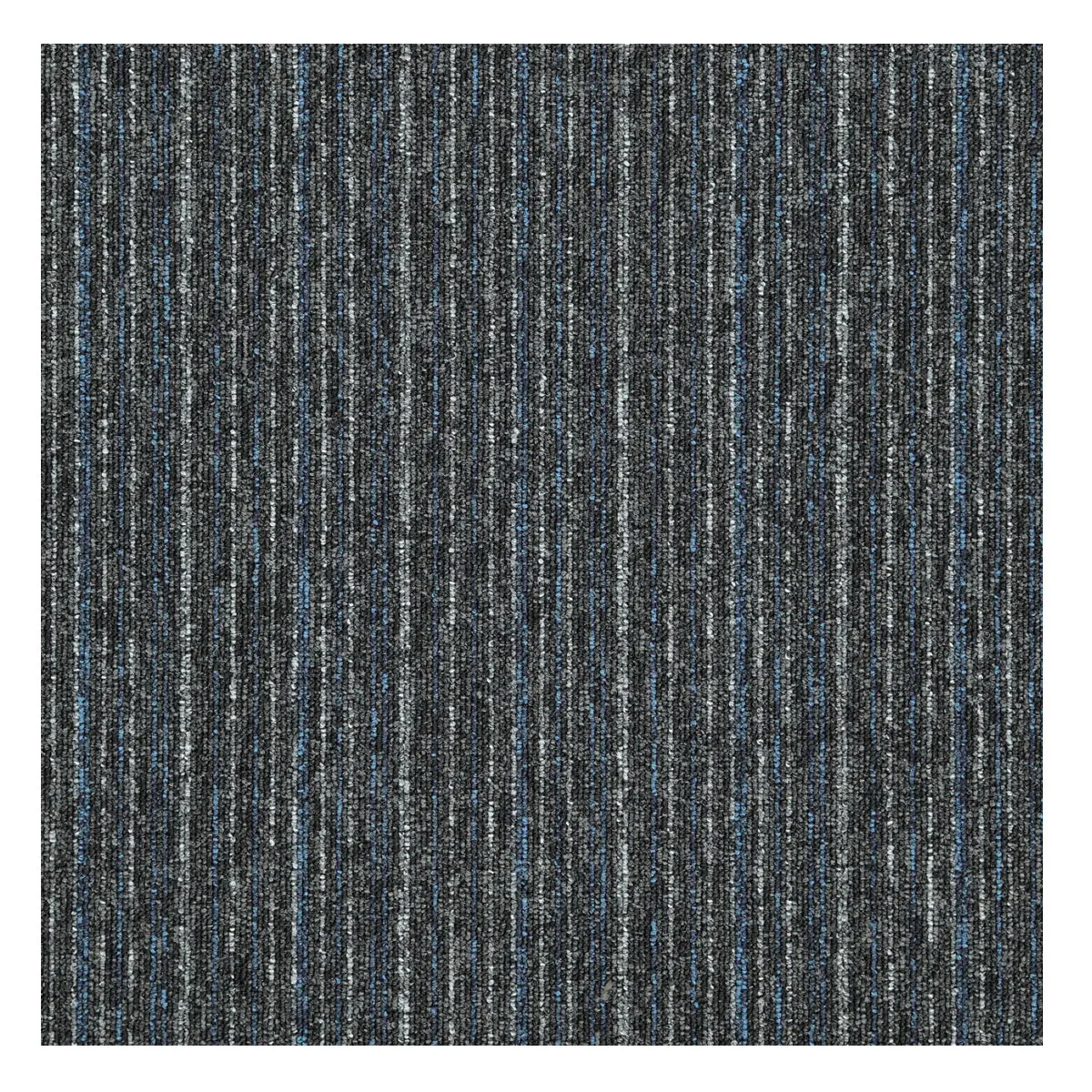 Balta, Kobercový čtverec Sonar Lines 4578 černomodrý 50 x 50 cm, chodba / předsíň