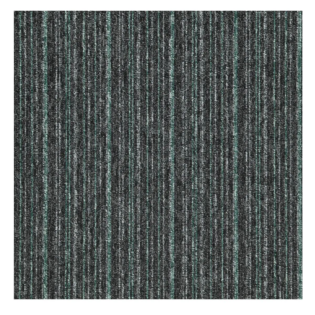 Balta, Kobercový čtverec Sonar Lines 4577 zelenočerný 50 x 50 cm, chodba / předsíň