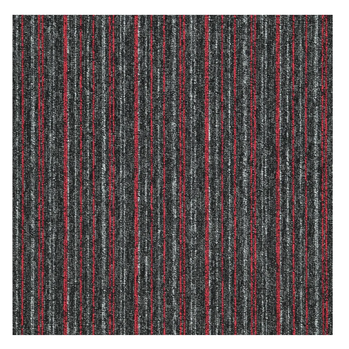 Balta, Kobercový čtverec Sonar Lines 4520 červenočerný 50 x 50 cm, chodba / předsíň