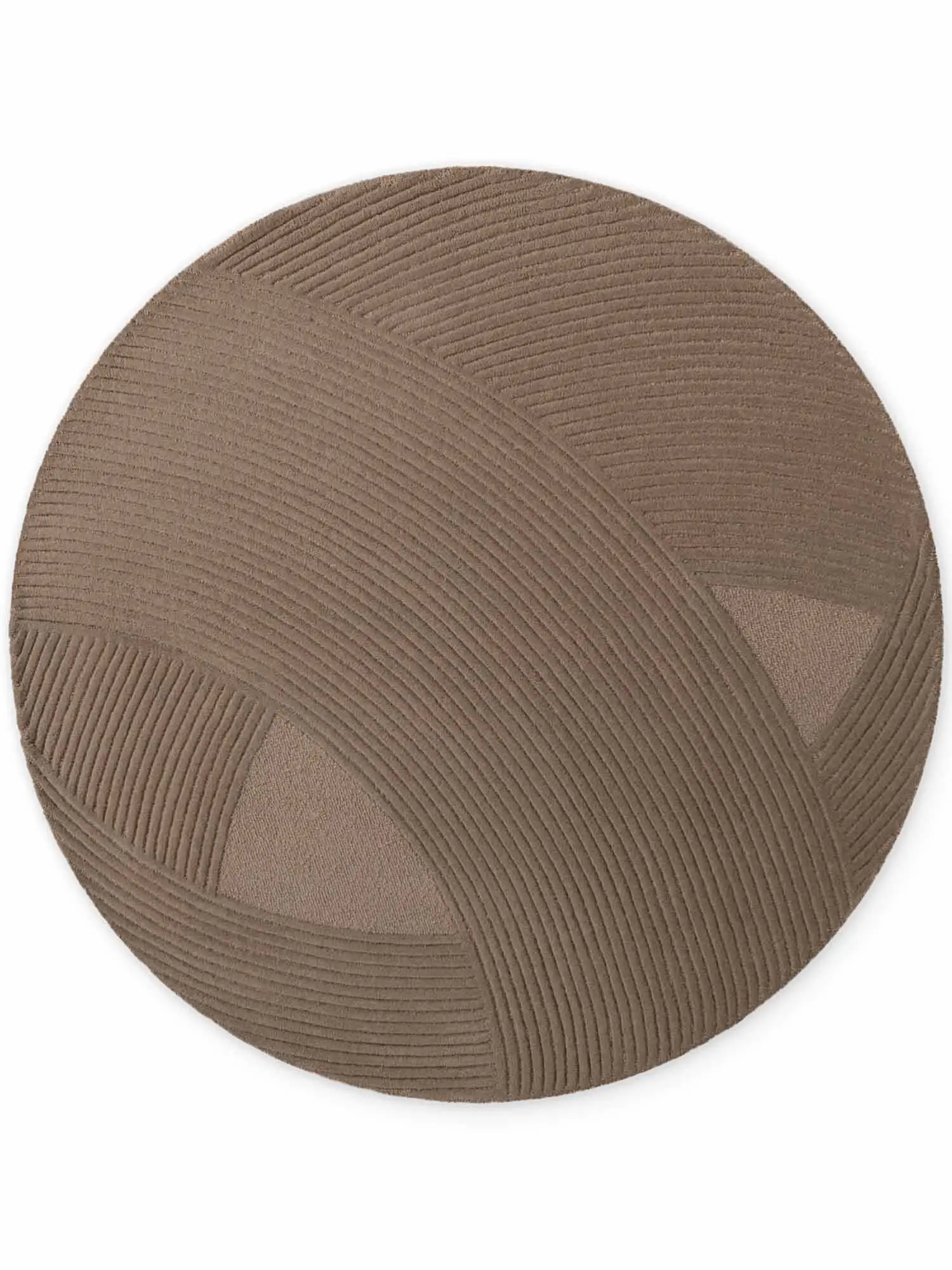 Ted Baker, Kusový koberec Ted Baker Kensington 106401 Brown kruh, 200x200 (průměr) kruh, hnědá, kancelář