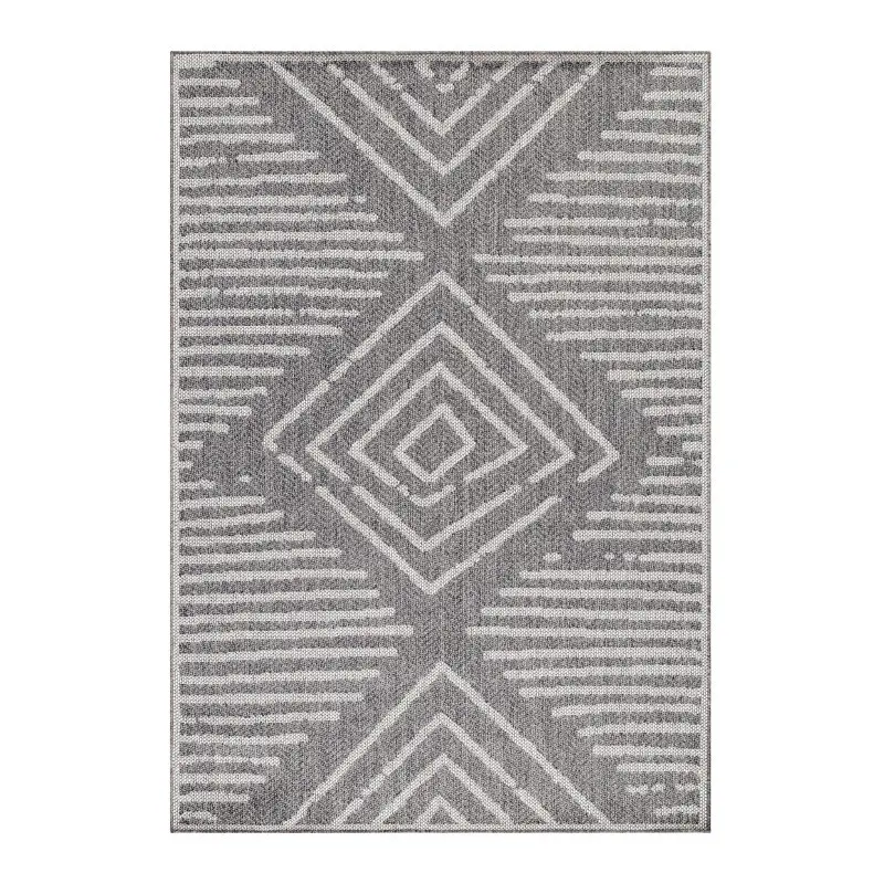 Ayyildiz, AKCE: 👣🛡️140x200 cm Kusový koberec Aruba 4902 grey – na ven i na doma + protiskluzová úprava, šedá, chodba / předsíň