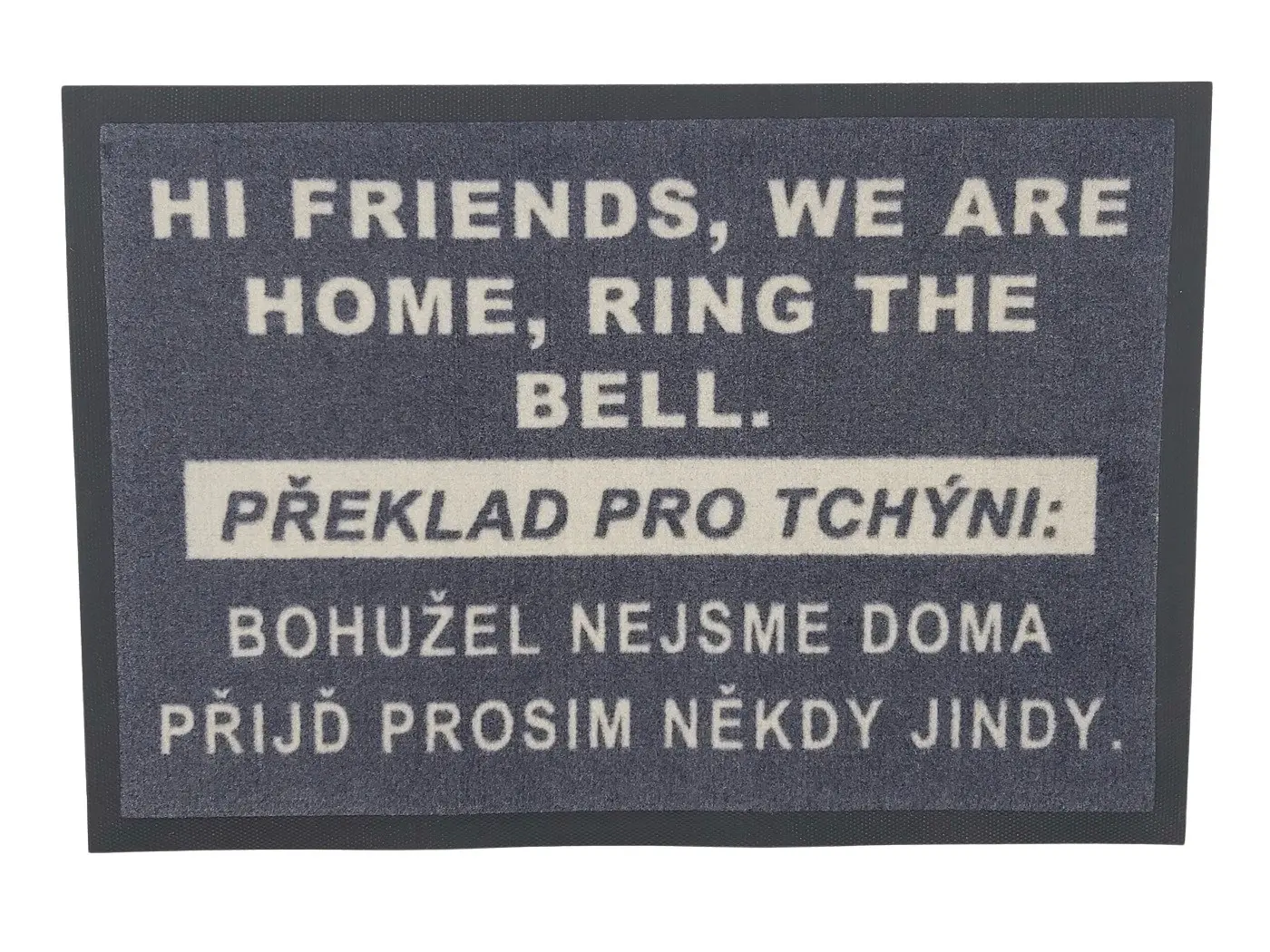 GDmats, POSLEDNÍ ŠANCE: Rohožka HI FRIENDS 40x60 cm - na ven i na doma, 40x60, šedá