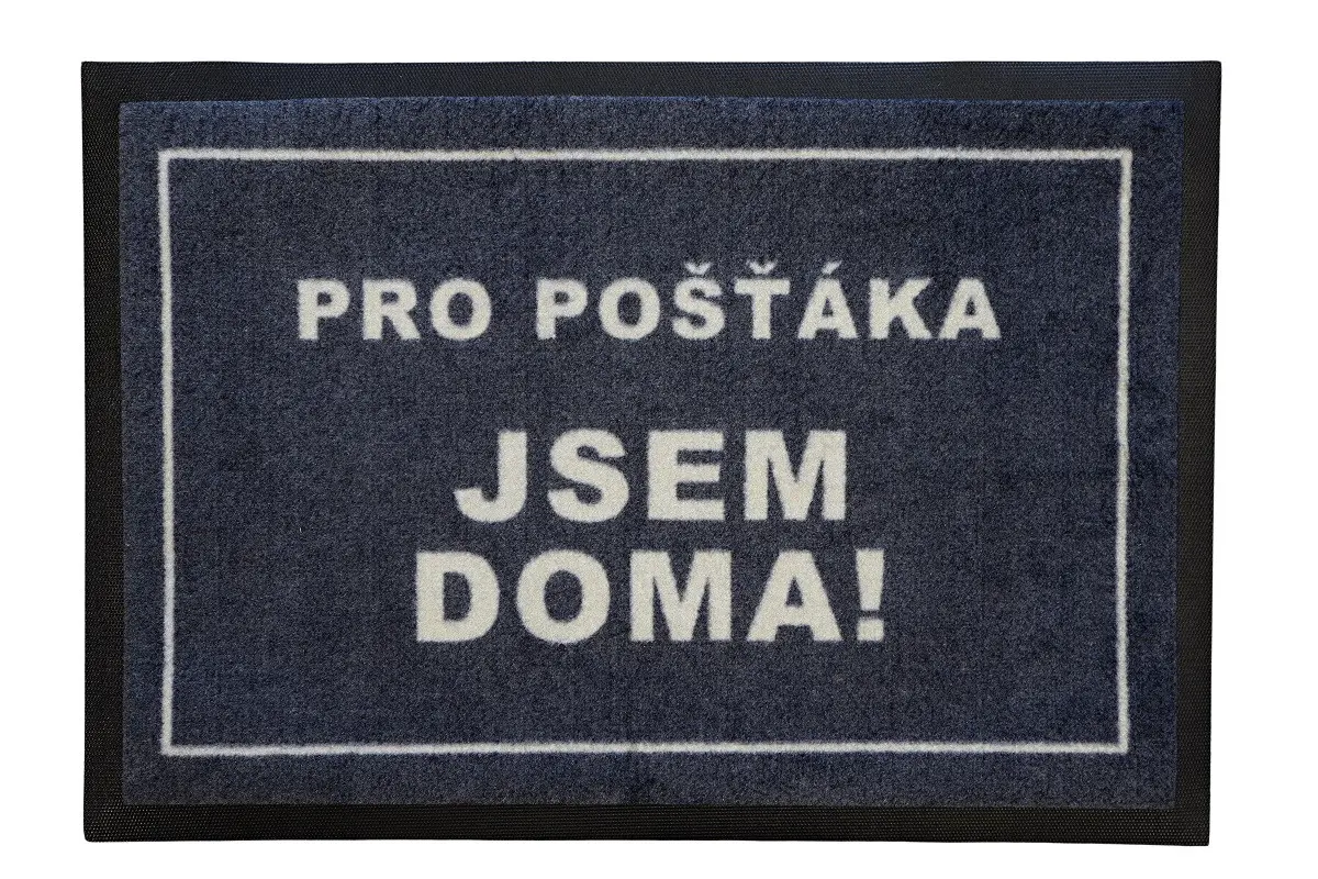 GDmats, POSLEDNÍ ŠANCE: Rohožka Pro pošťáka jsem doma 40x60 cm - na ven i na doma, 40x60, šedá