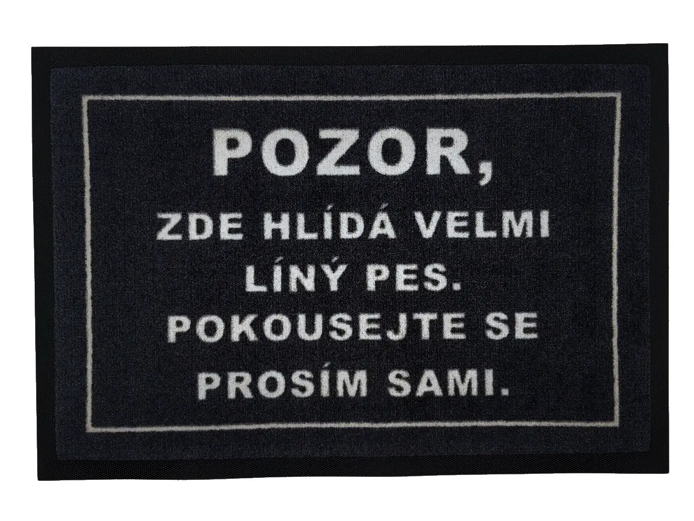 GDmats, POSLEDNÍ ŠANCE: Rohožka Líný pes 40x60 cm - na ven i na doma, 40x60, černá