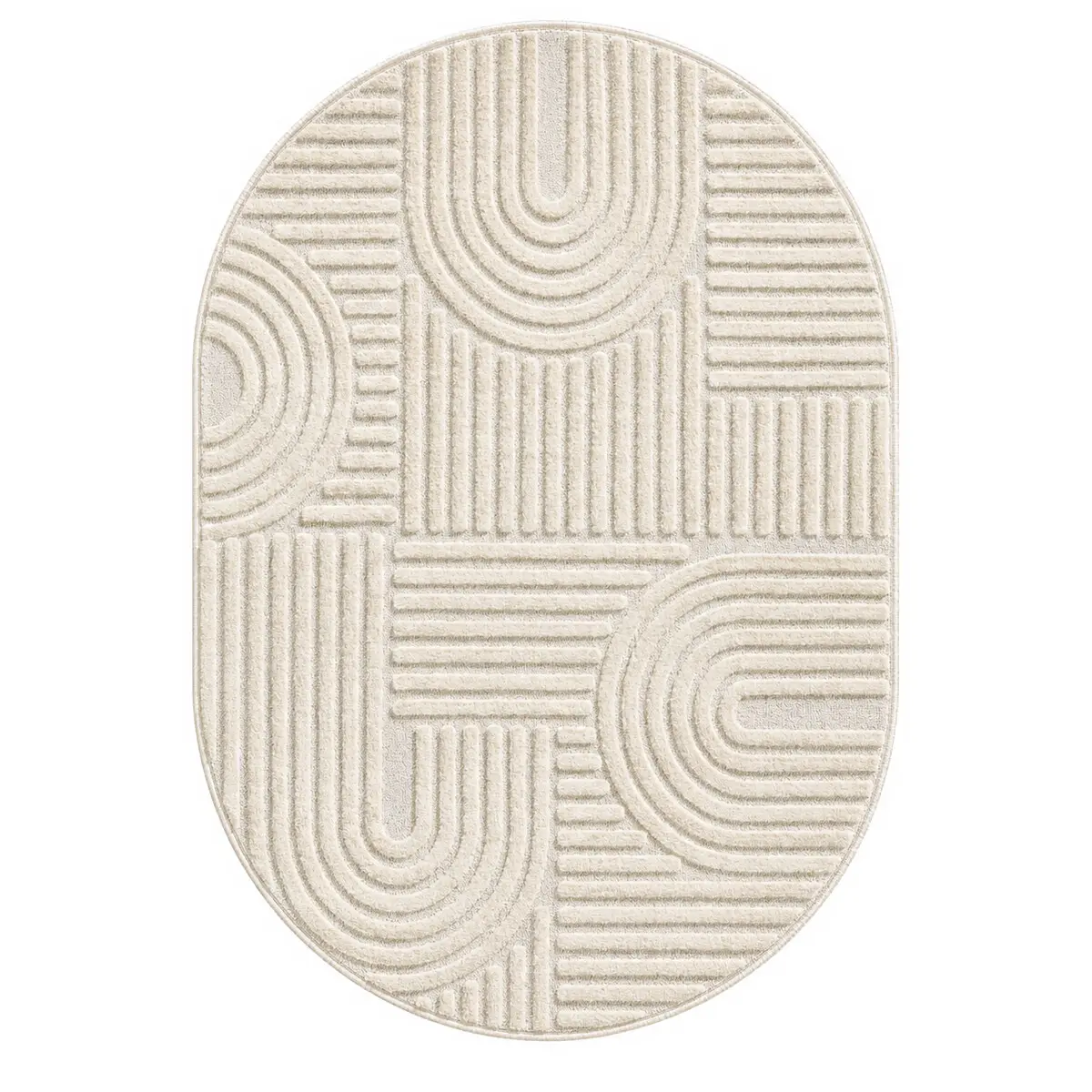 Ayyildiz, Kusový koberec Art 1121 Cream ovál, 240x340, béžová, ložnice