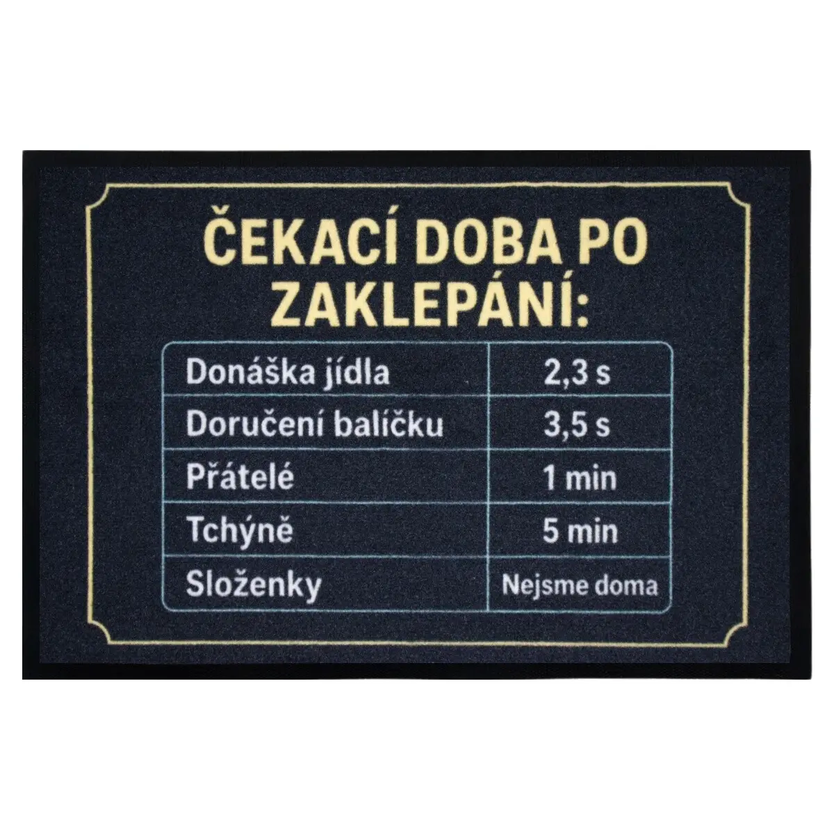 Mercury Flooring, Rohožka Čekací doba 40x60 cm - na ven i na doma, 40x60, černá