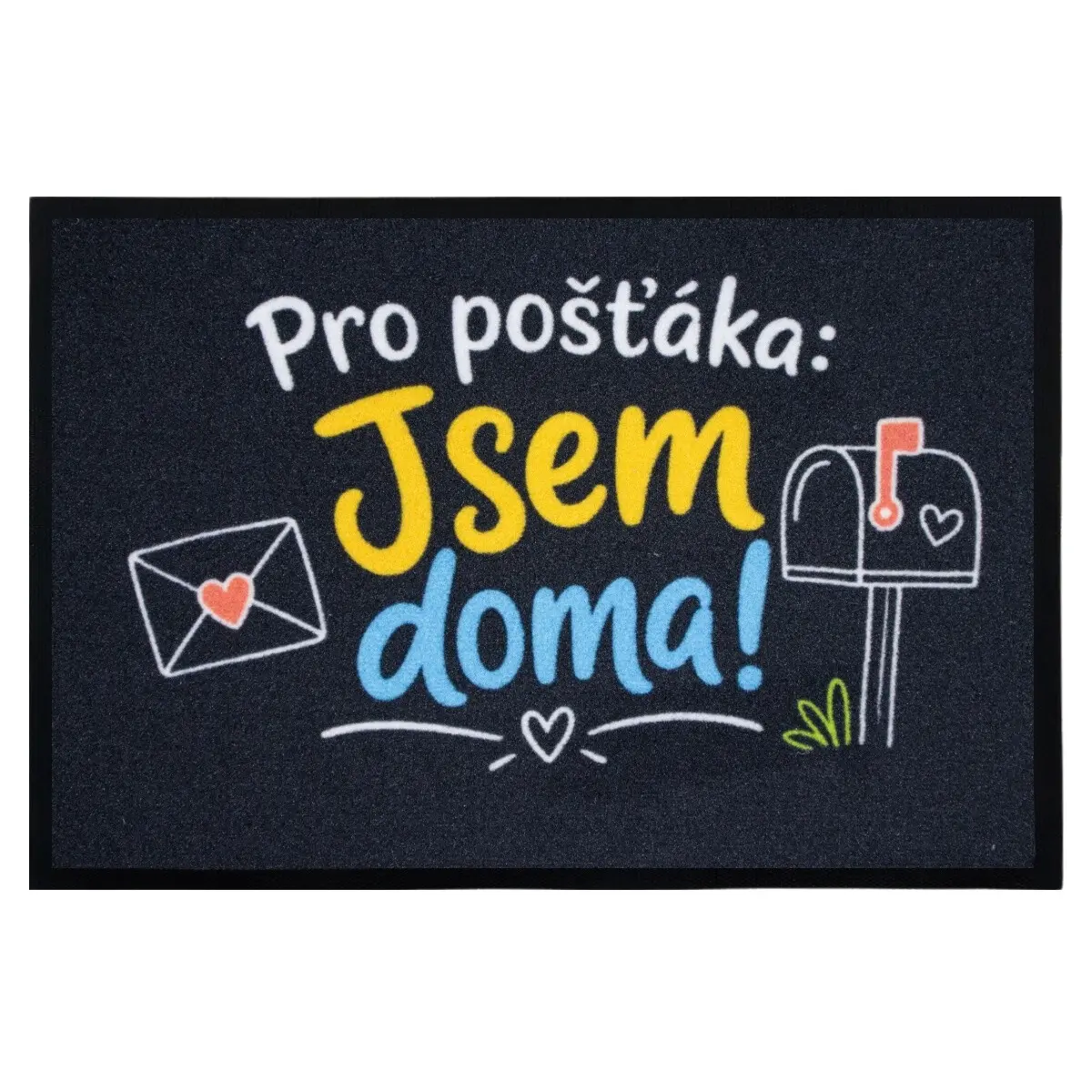 Mercury Flooring, Rohožka Pro pošťáka jsem doma 40x60 cm - na ven i na doma, 40x60, černá