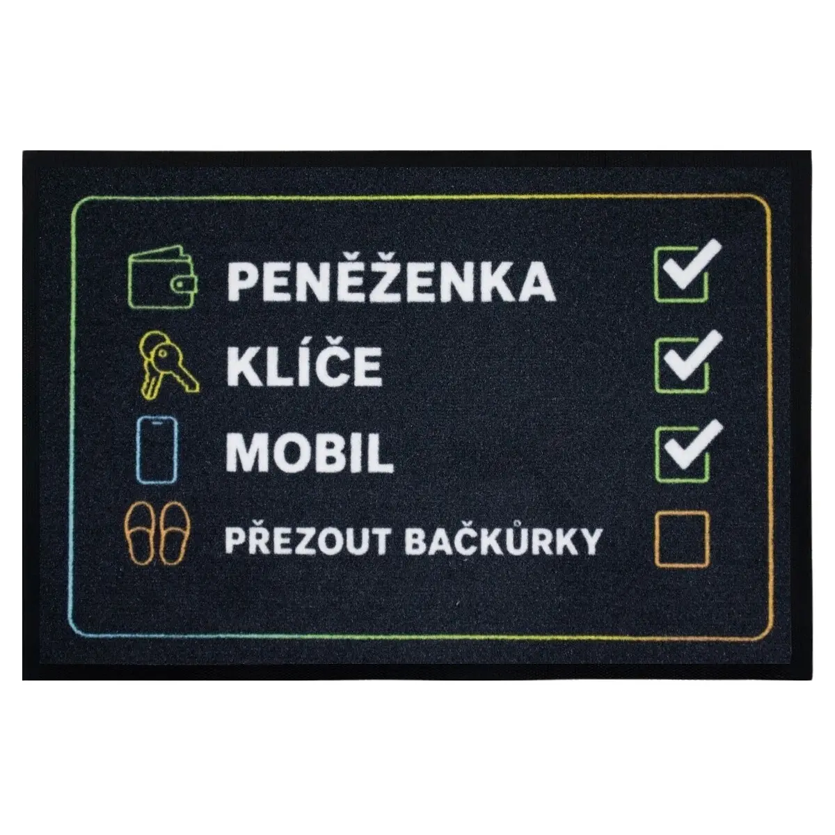 Mercury Flooring, Rohožka Checklist 40x60 cm - na ven i na doma, 40x60, černá