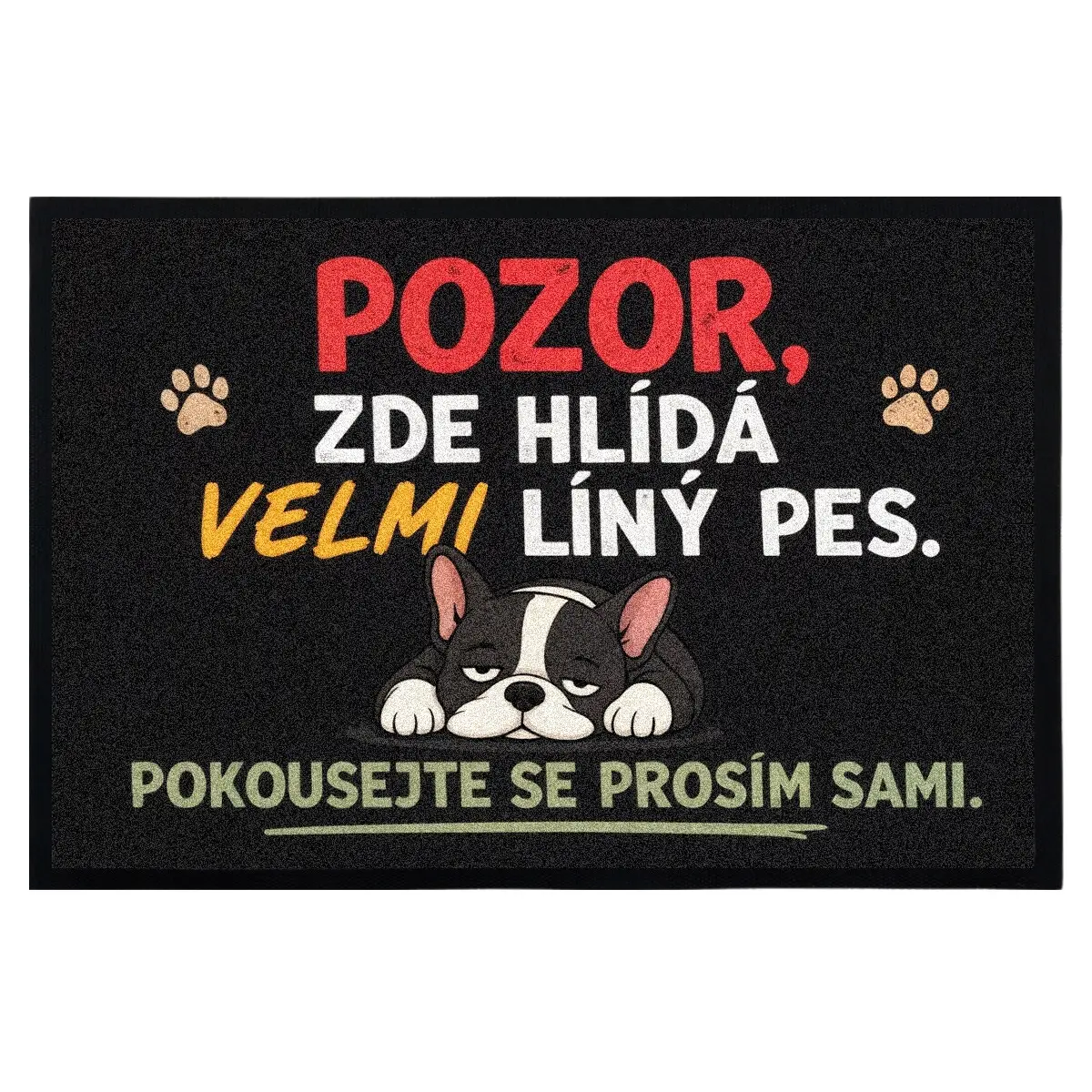 Mercury Flooring, Rohožka Líný pes 40x60 cm - na ven i na doma, 40x60, šedá