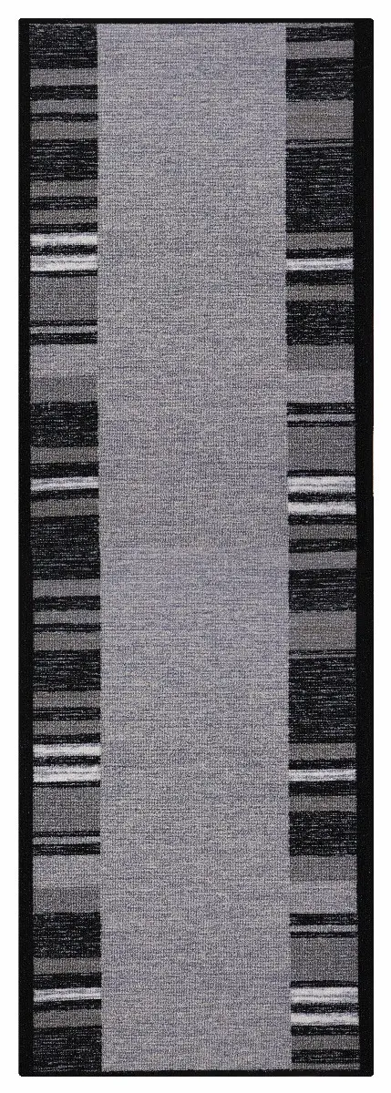 Berfin Dywany, AKCE: 220x120 cm Protiskluzový běhoun na míru Zel 1016 Silver (Grey) - obšitý ze všech stran, šedá, chodba / předsíň