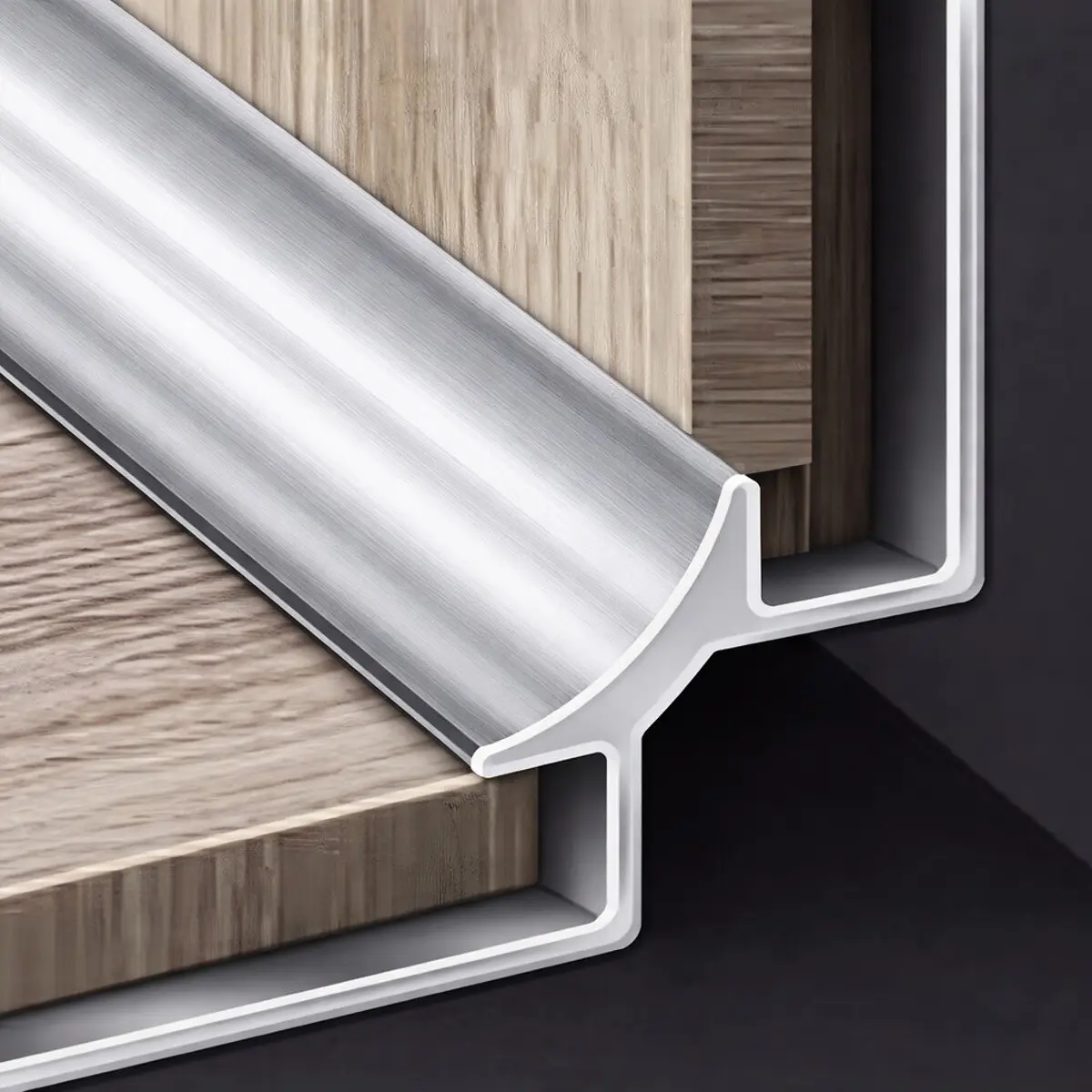 Egibi, Profil vnitřní pro SPC panel na zeď silver 2,6 m, 2600mm, šedá