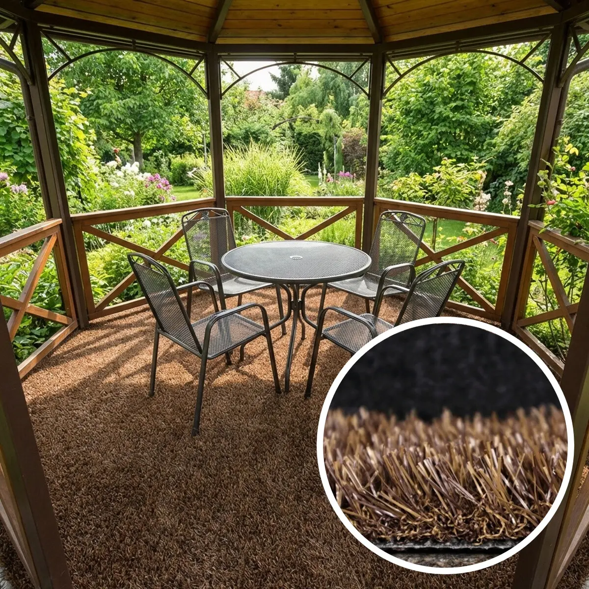 Europe Grass, AKCE: 140x260 cm Umělá tráva PartyGrass Brown, hnědá, exteriér