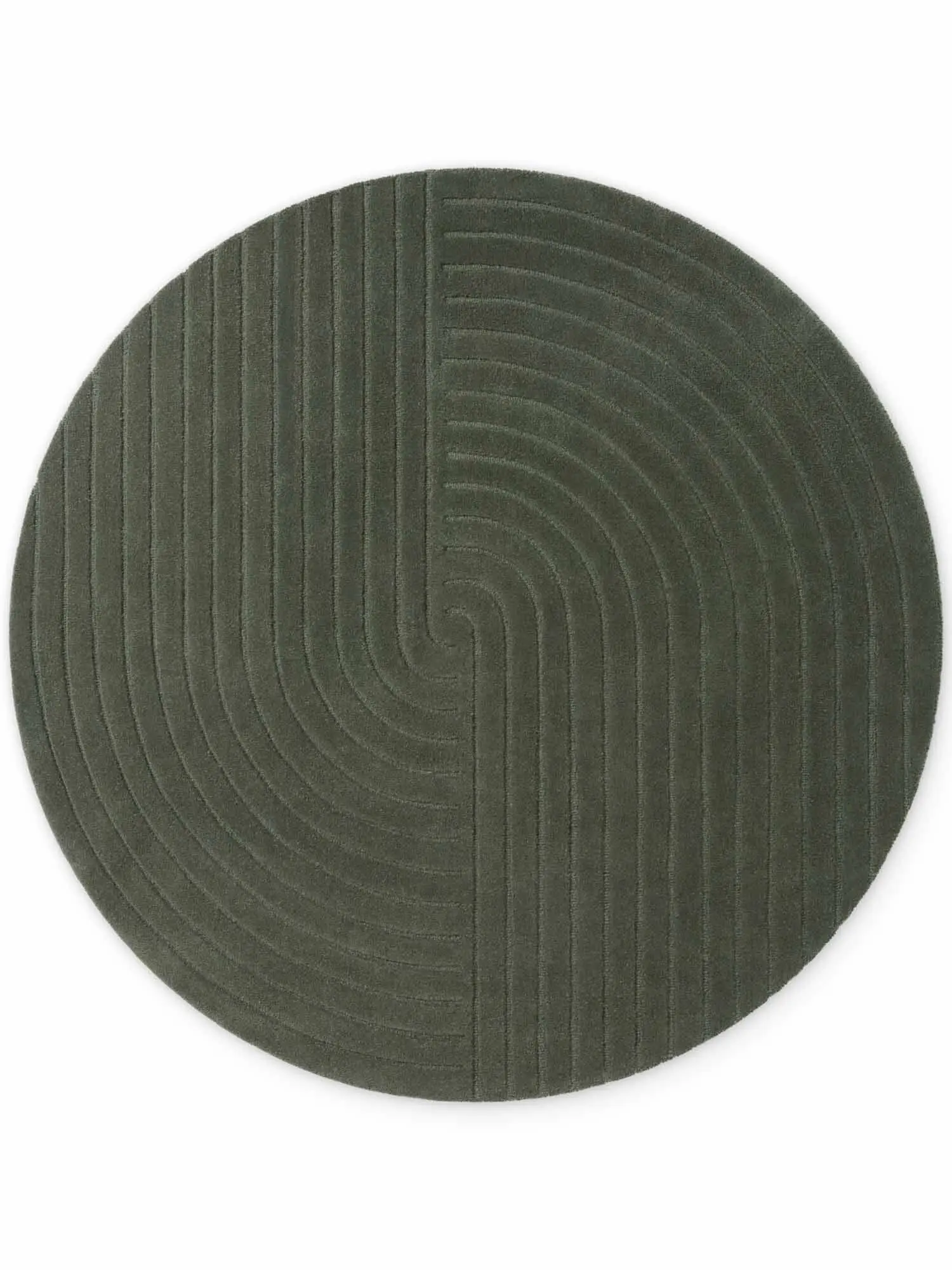 Vikosa, Kusový koberec Vikosa Arcura 106271 Dark Green kruh, 200x200 (průměr) kruh, zelená, ložnice