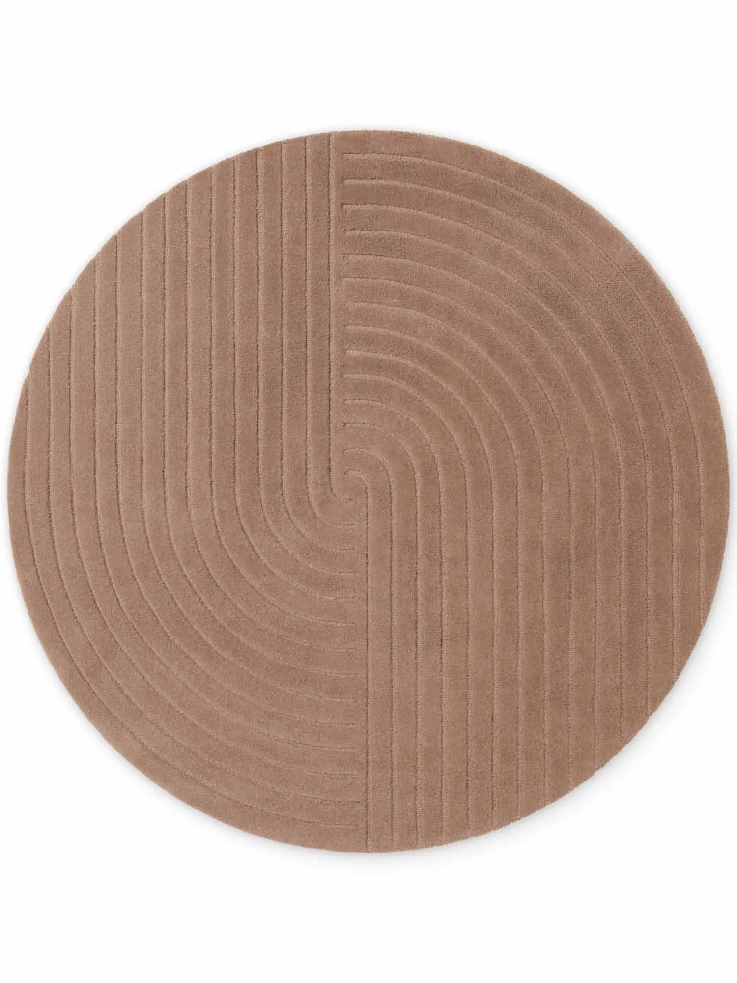 Vikosa, Kusový koberec Vikosa Arcura 106300 Brown kruh, 150x150 (průměr) kruh, hnědá, ložnice