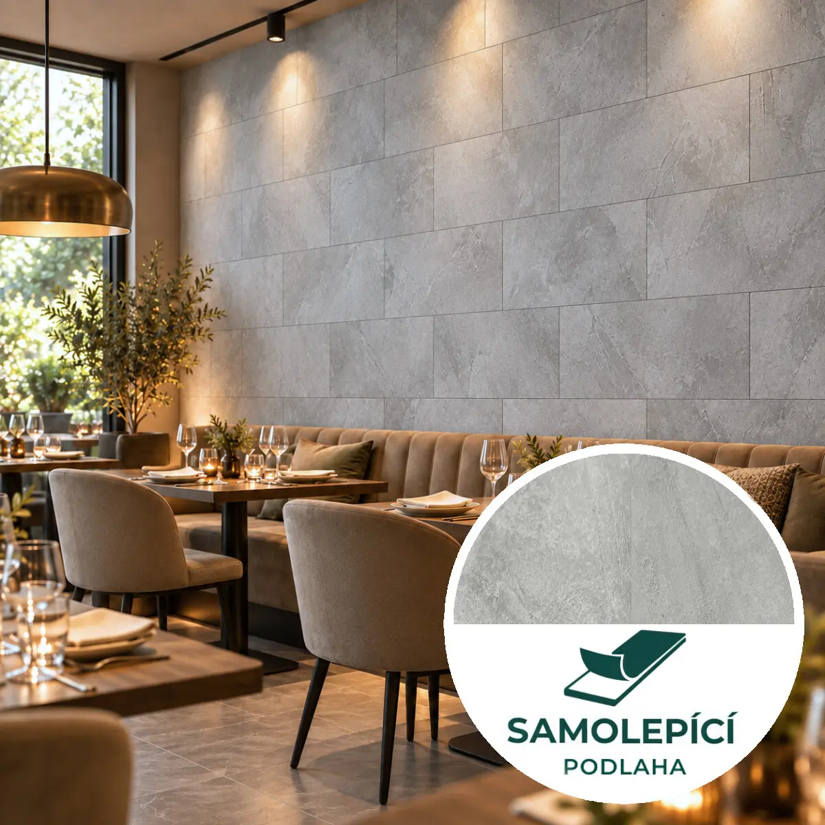 Egibi, Vinylová podlaha samolepící Canadian Design Beton nature Peel & Stick, 609,6 x 304,8 mm