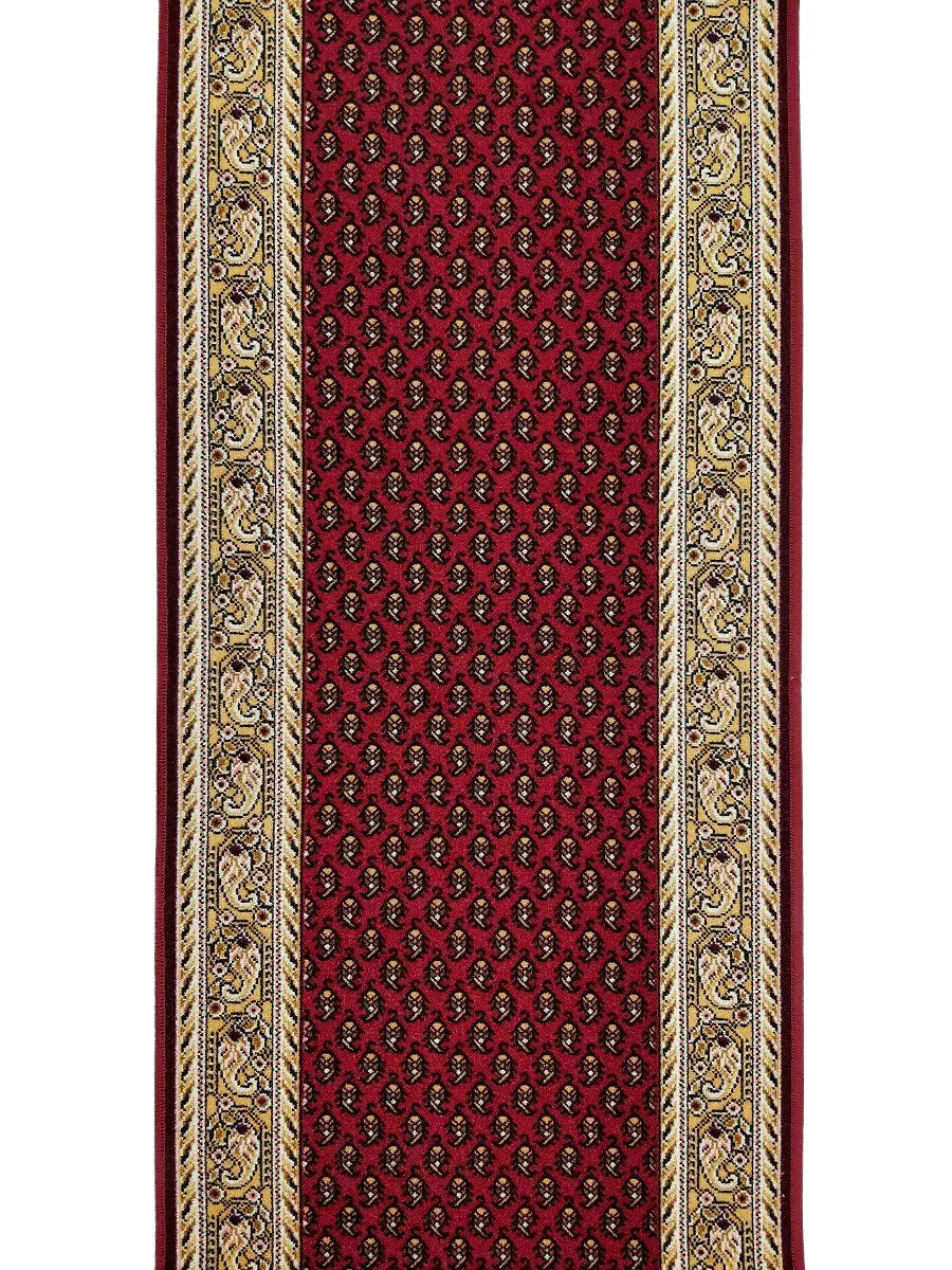 Associated Weavers, AKCE: 150x80 cm Protiskluzový běhoun na míru Inca 11 - obšitý ze všech stran, červená, chodba / předsíň