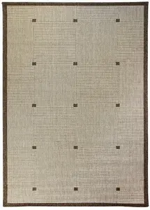 Oriental Weavers, Kusový koberec SISALO/DAWN 633/J84D – na ven i na doma, 66x120, béžová, hnědá, chodba / předsíň
