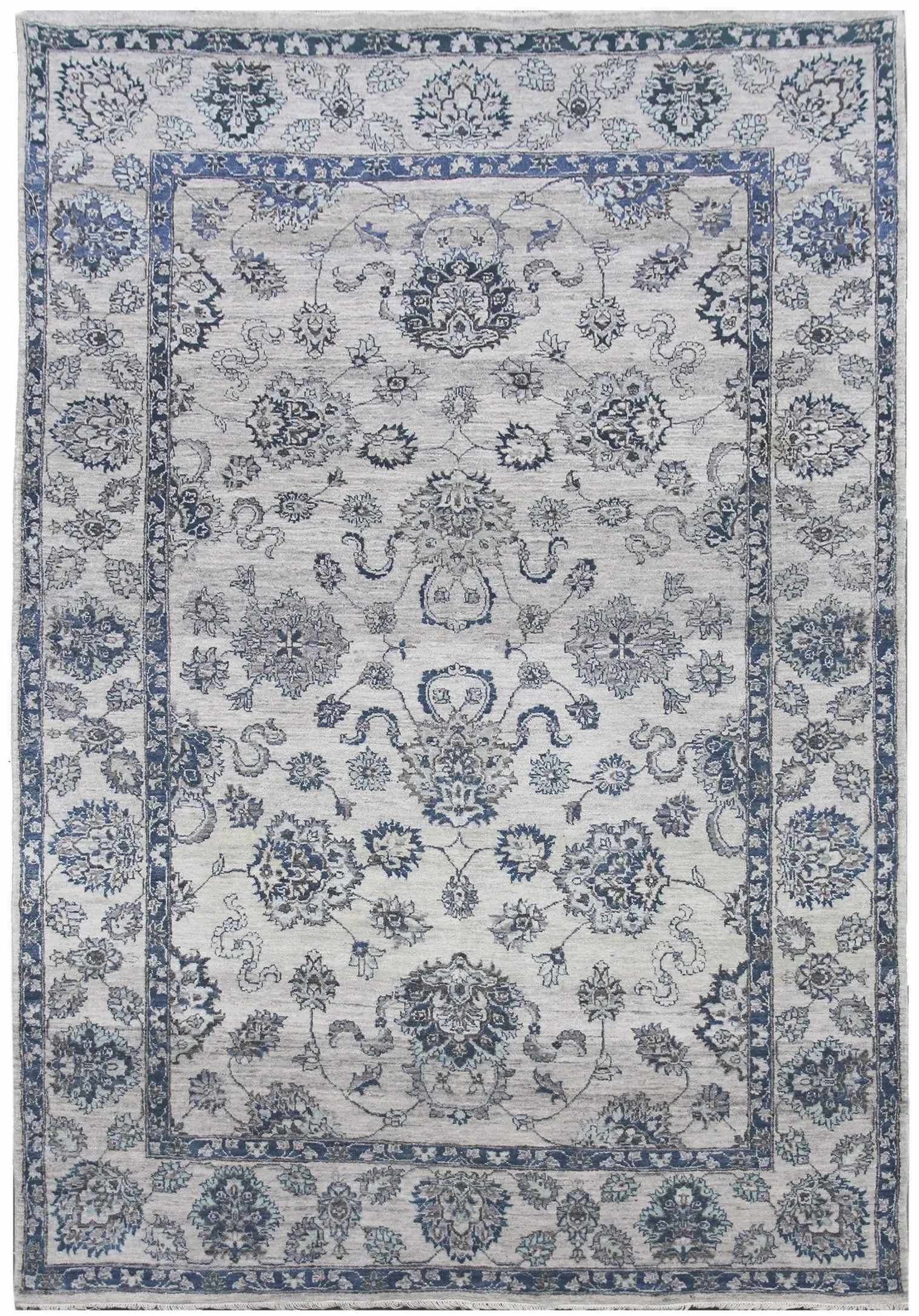 Diamond Carpets India, Ručně vázaný kusový koberec Diamond DC-98 JN Silver/silver, 275x365, šedá, chodba / předsíň