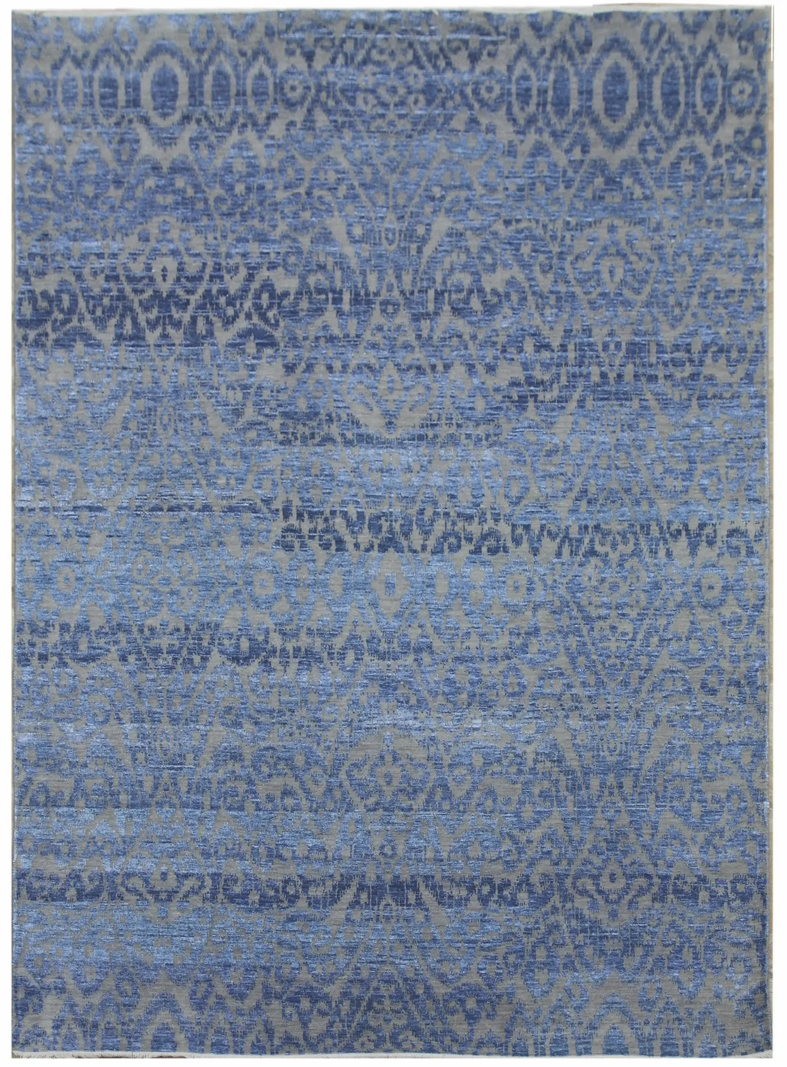 Diamond Carpets India, Ručně vázaný kusový koberec Diamond DC-EKT 6 Silver/light blue, 120x170, modrá, chodba / předsíň