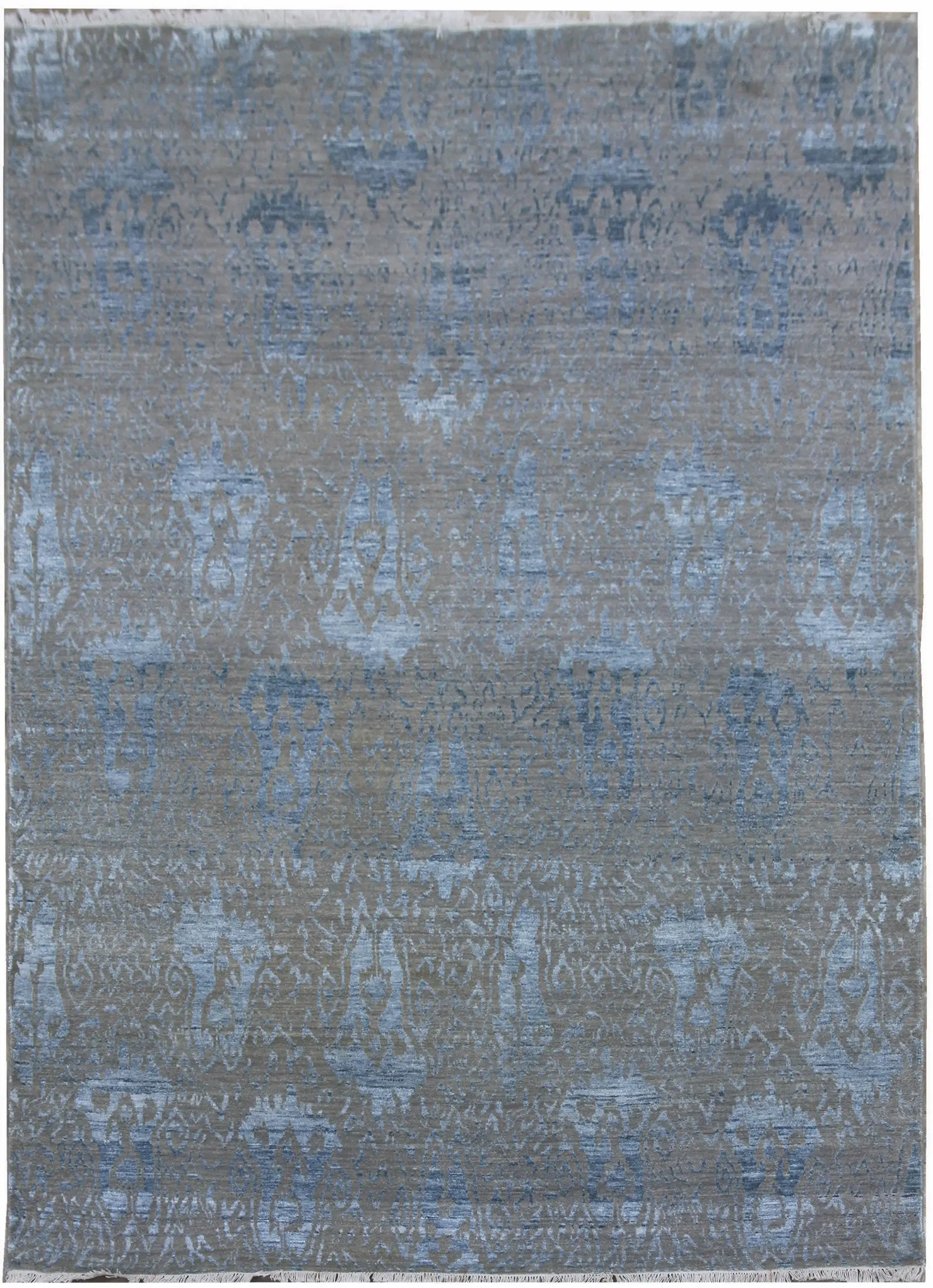 Diamond Carpets India, Ručně vázaný kusový koberec Diamond DC-EKT 10 Silver/blue, 305x425, modrá, chodba / předsíň