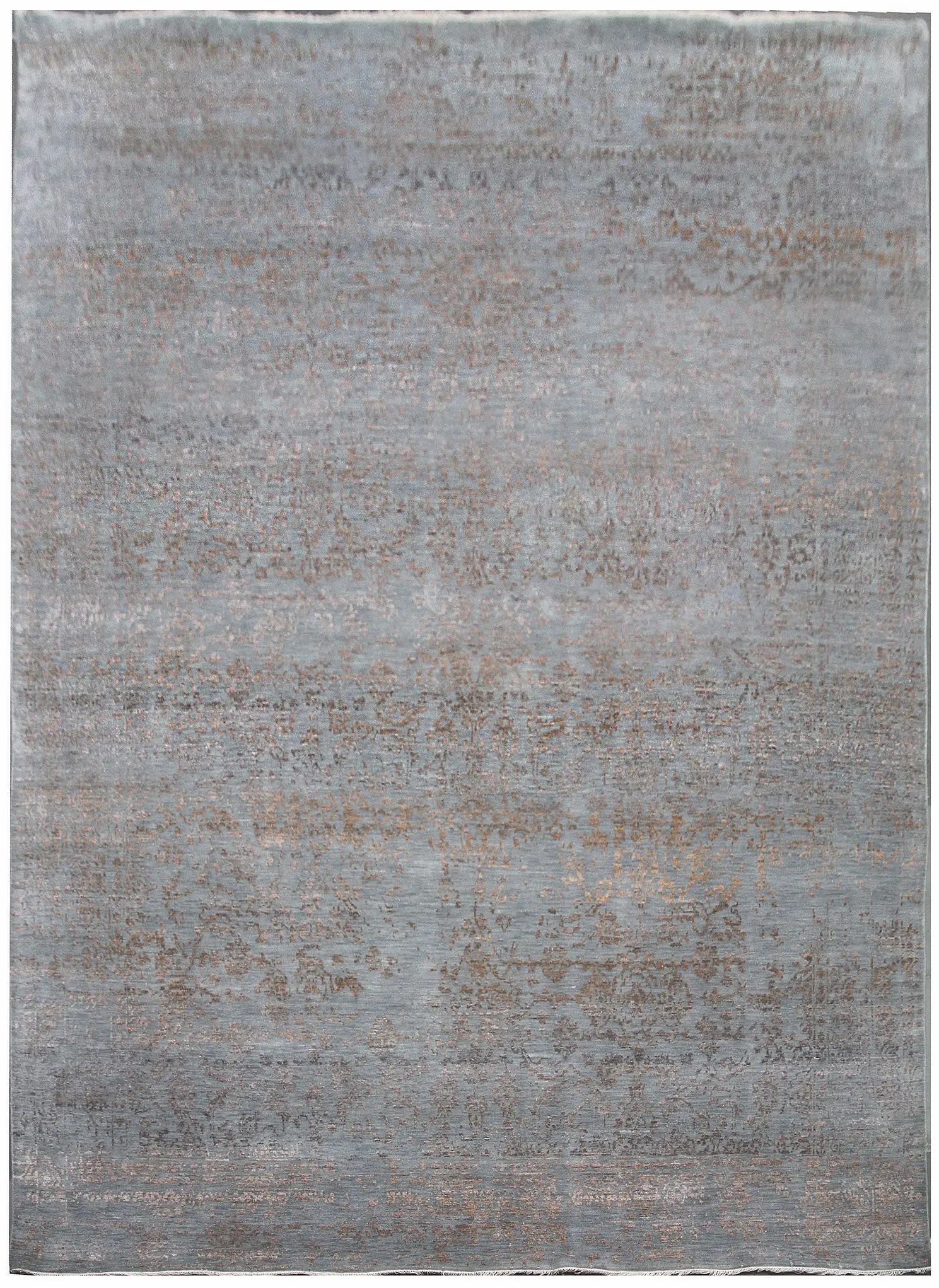 Diamond Carpets India, Ručně vázaný kusový koberec Diamond DC-JK 1 Silver/mouse, 120x170, šedá, chodba / předsíň