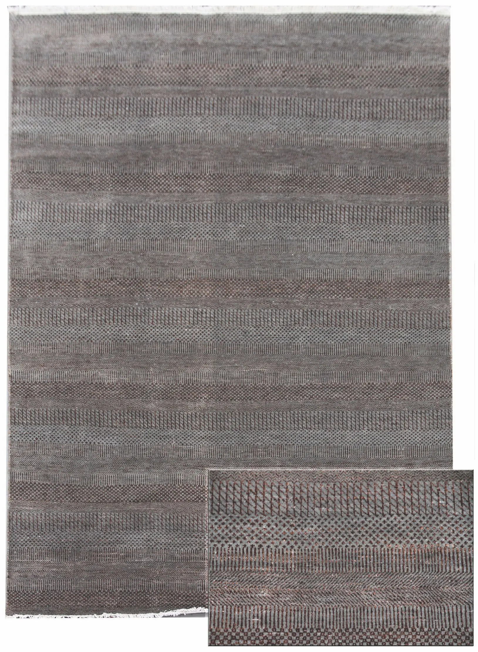 Diamond Carpets India, Ručně vázaný kusový koberec Diamond DC-MCN Light grey/brown, 305x425, hnědá, chodba / předsíň