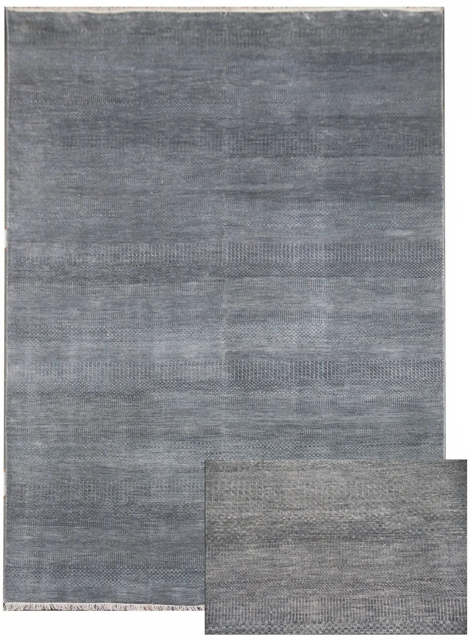 Diamond Carpets India, Ručně vázaný kusový koberec Diamond DC-MCN Light grey/blue, 180x275, modrá, chodba / předsíň
