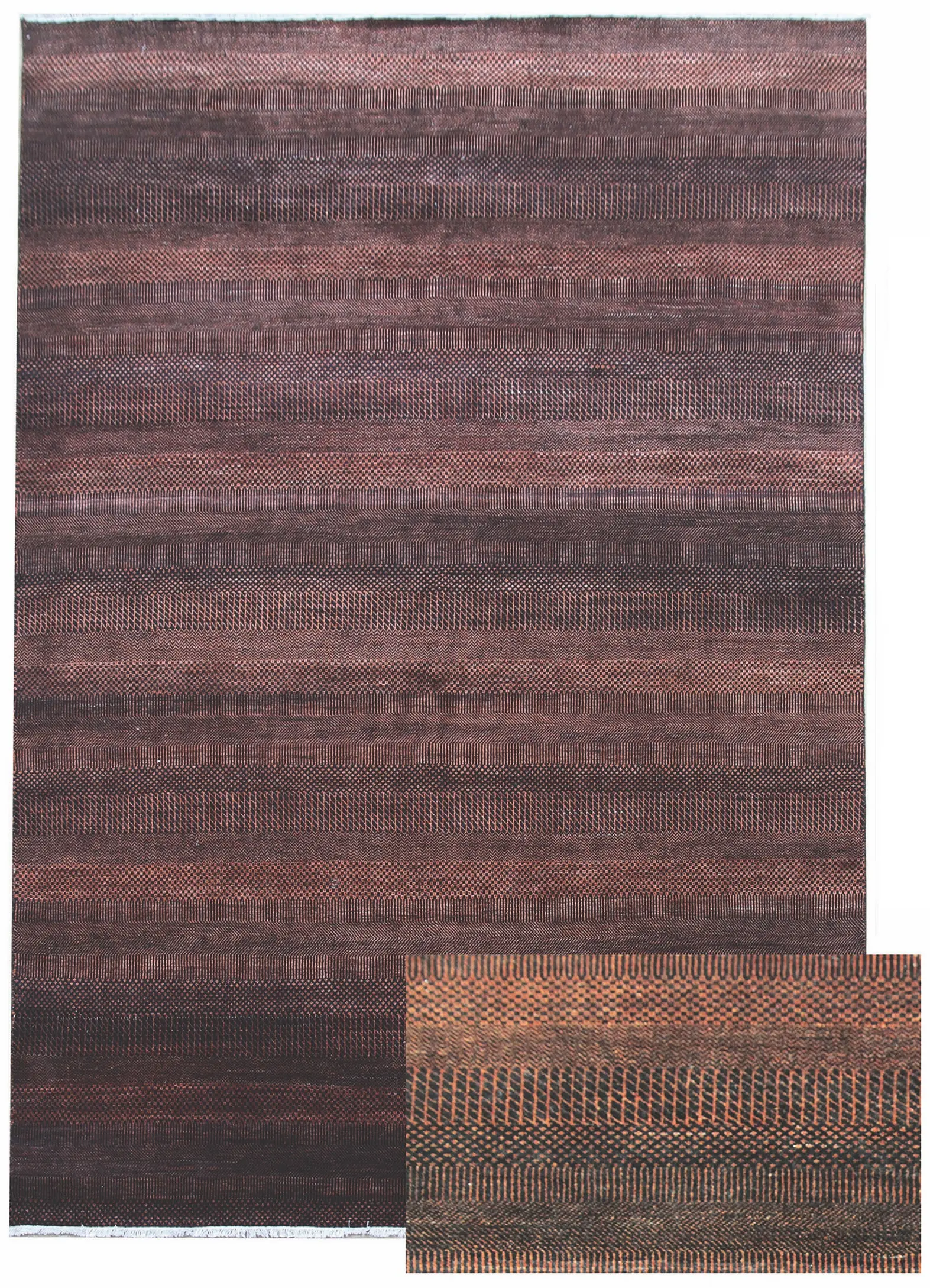 Diamond Carpets India, Ručně vázaný kusový koberec Diamond DC-MCN Black/rust,