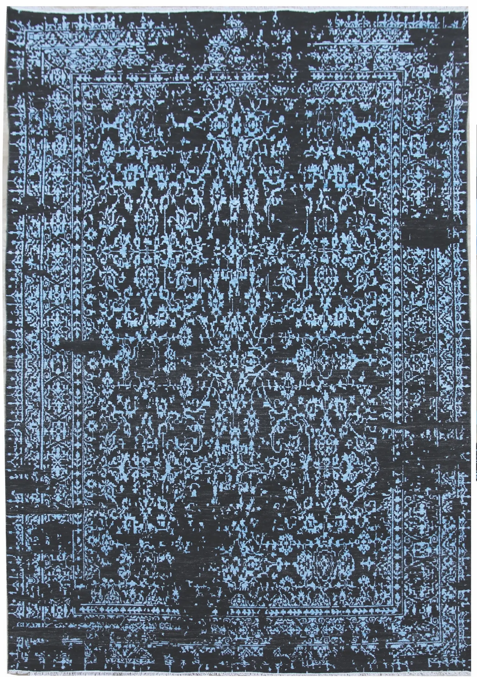 Diamond Carpets India, Ručně vázaný kusový koberec Diamond DC-JK 1 Denim blue/aqua, 305x425, modrá, chodba / předsíň