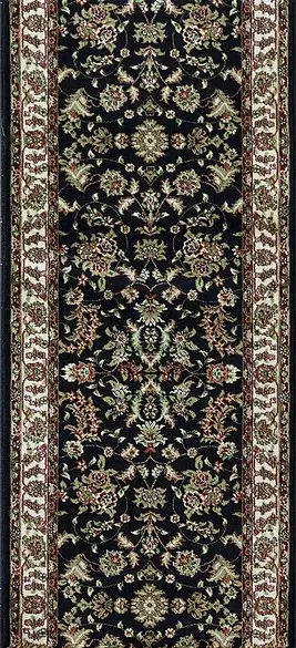 Berfin Dywany, Běhoun na míru Anatolia 5378 S (Black), šíře 70 cm, černá, chodba / předsíň