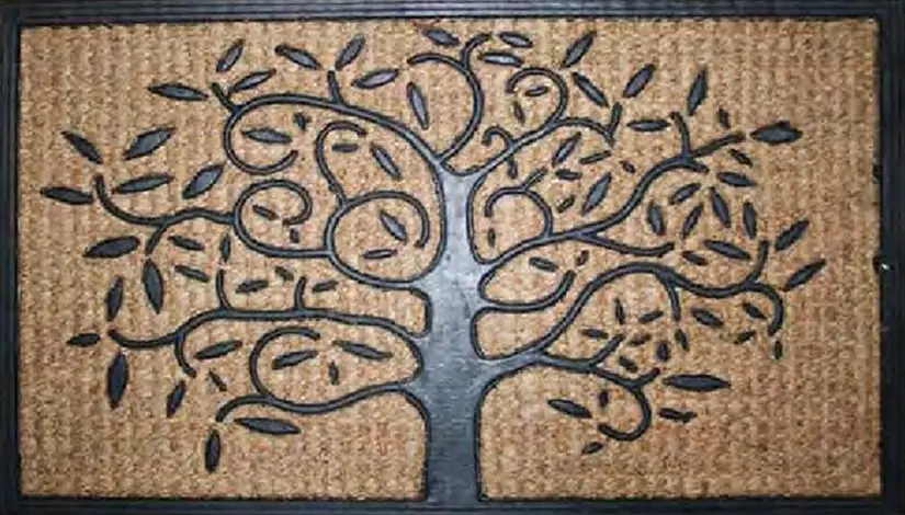 BO-MA, Rohožka Kokos + guma strom - na ven i na doma, 40x70, hnědá, chodba / předsíň