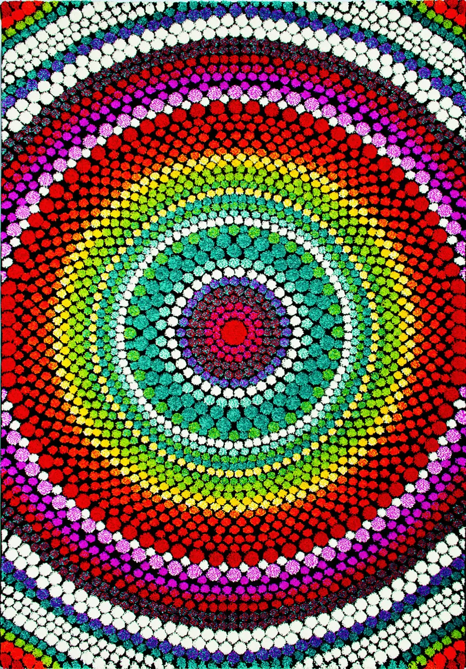 Medipa (Merinos), Kusový koberec Relief 22844-110 Multicolor, 140x200, vícebarevná, obývací pokoj