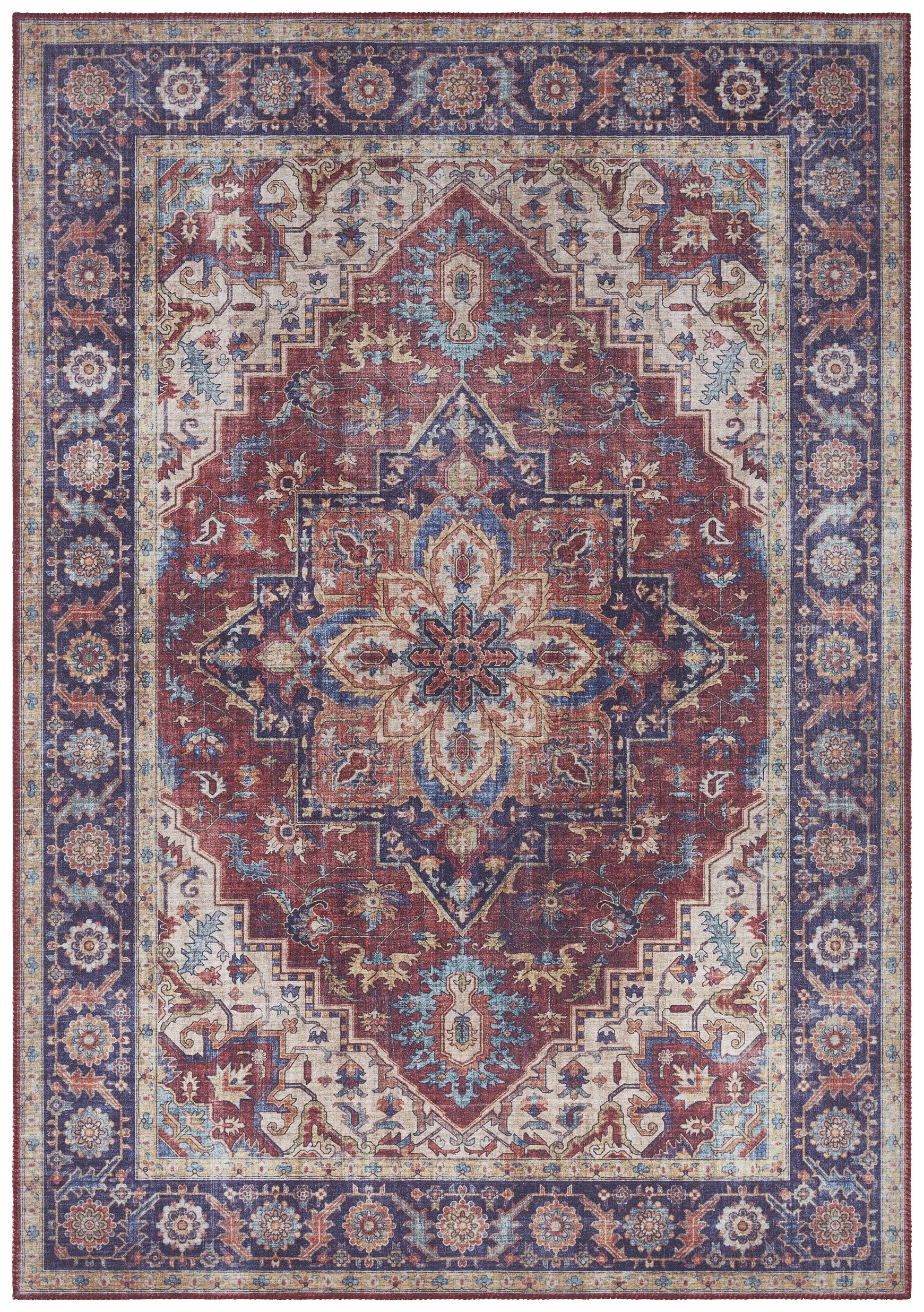 Hanse Home, Kusový koberec Asmar 104000 Plum/Red, 160x230, červená, chodba / předsíň