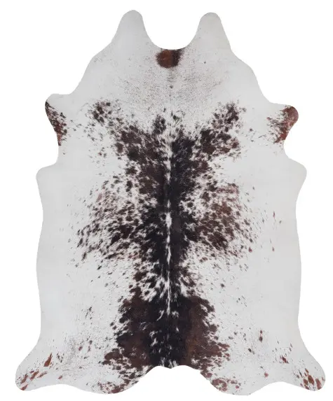 Obsession, Kusový koberec Toledo 191 brown white, 155x190 tvar kožešiny, bílá, hnědá, obývací pokoj