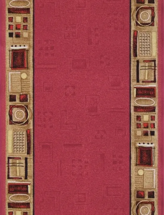 Associated Weavers, Protiskluzový běhoun na míru Jena 10, šíře 67 cm, červená, chodba / předsíň