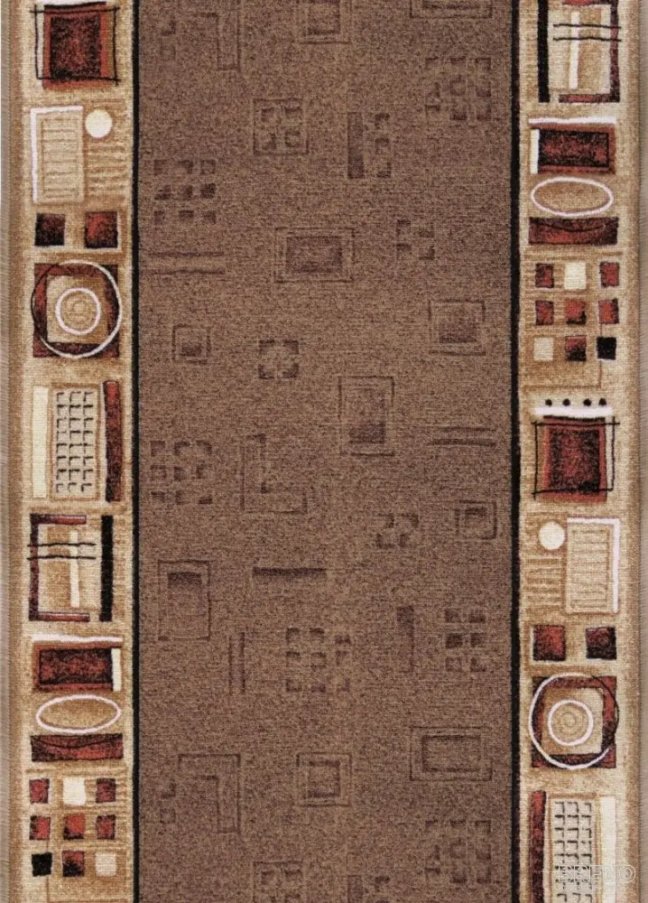 Associated Weavers, Protiskluzový běhoun na míru Jena 44, šíře 120 cm, hnědá, chodba / předsíň