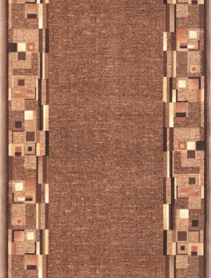 Associated Weavers, Protiskluzový běhoun na míru Bombay 44, šíře 67 cm, hnědá, chodba / předsíň